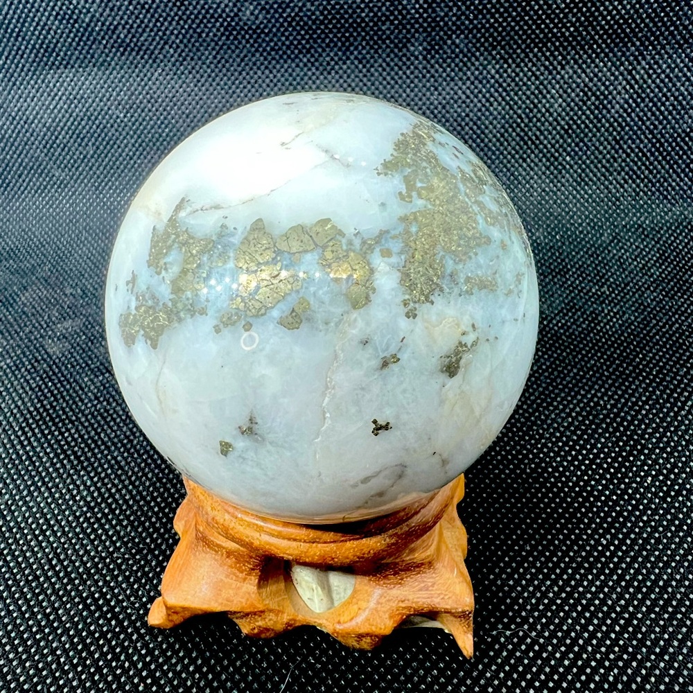 Pyrite Quartz Sphere 12 oz